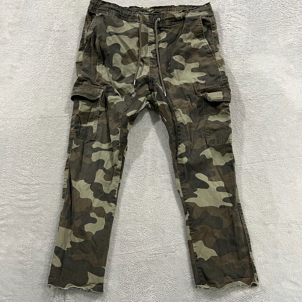 American Rag Cargo Pants Mens Large Camo Outdoors Hunting Drawstring Outdoor Y2k